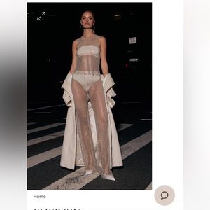 MESHKI Emerson diamonte pants